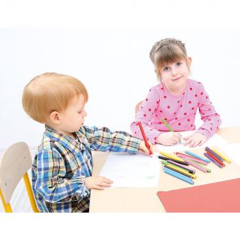 Moje Bambino-Farbstifte 18 Farben im Holzmantel