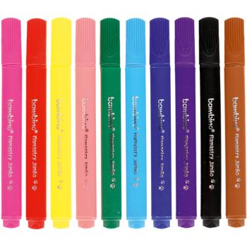 Bambino Dreikant-Faserstifte Jumbo, 10 Farben