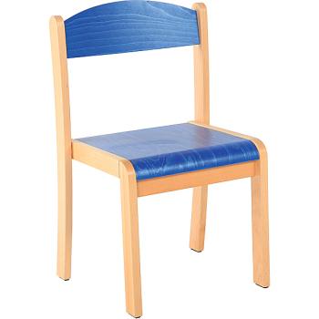 Stuhl Philip 1 mit Filzgleitern, Sitzhöhe 26 cm, für Tischhöhe 46 cm, blau