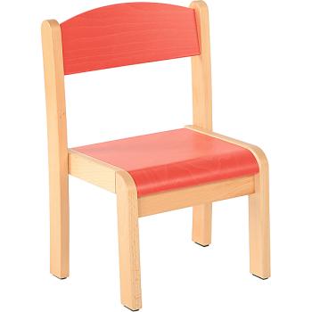 Stuhl Philip 2 mit Filzgleitern, Sitzhöhe 31 cm, für Tischhöhe 53 cm, rot