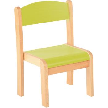 Stuhl Philip 1, Sitzhöhe 26 cm, für Tischhöhe 46 cm, limonengrün