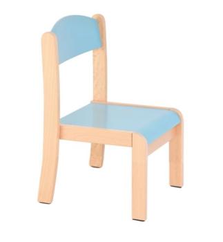 Stuhl Philip 1, Sitzhöhe 26 cm, für Tischhöhe 46 cm, himmelblau
