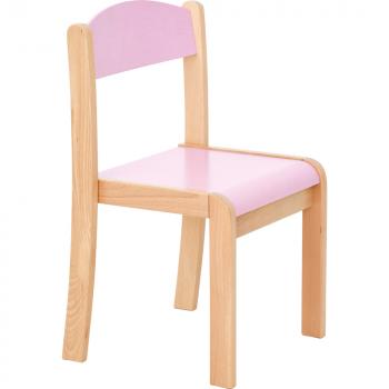 Stuhl Philip 3 mit Filzgleitern, Sitzhöhe 35 cm, für Tischhöhe 59 cm, rosa