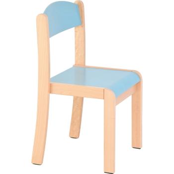 Stuhl Philip 3, Sitzhöhe 35 cm, für Tischhöhe 59 cm, himmelblau