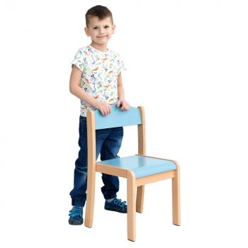 Stuhl Philip 3, Sitzhöhe 35 cm, für Tischhöhe 59 cm, himmelblau