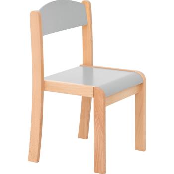 Stuhl Philip 3, Sitzhöhe 35 cm, für Tischhöhe 59 cm, grau