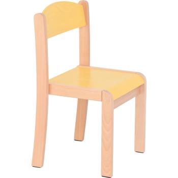 Stuhl Philip 4, Sitzhöhe 38 cm, für Tischhöhe 64 cm, sonnengelb