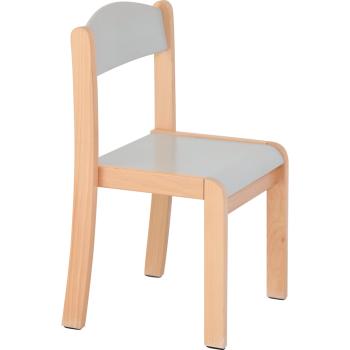 Stuhl Philip 4, Sitzhöhe 38 cm, für Tischhöhe 64 cm, grau