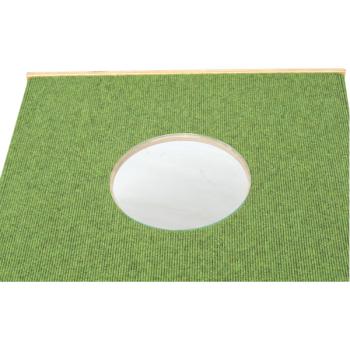 Podest mit Fenster, H 45 cm, hellgrün