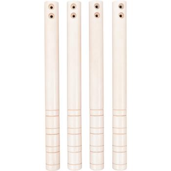 Runde Tischbeine mit Höhenverstellung 58-70 cm, 4 Stck., weiss gebeizt