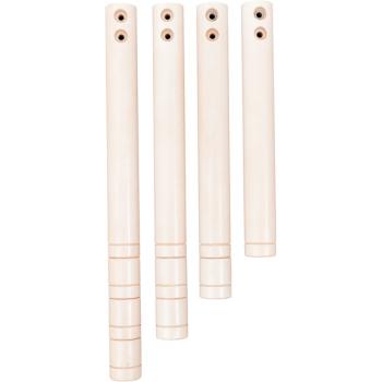 Runde Tischbeine mit Höhenverstellung 40-58 cm, 4 Stck., weiss gebeizt