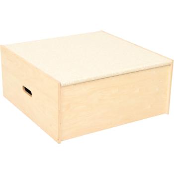 Quadratpodest, Höhe 30 cm, Linoleum beige