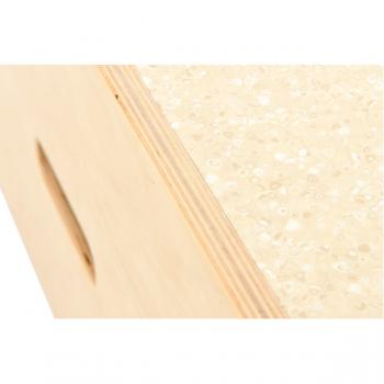 Quadratpodest, Höhe 30 cm, Linoleum beige