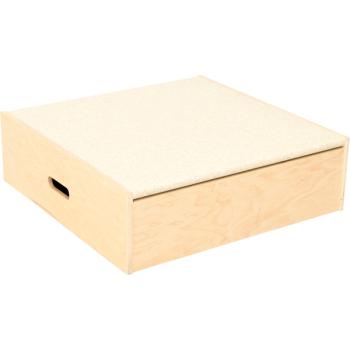 Quadratpodest, Höhe 20 cm, Linoleum beige