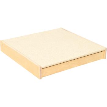 Quadratpodest, Höhe 10 cm, Linoleum beige