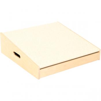 Podest Rampe, Höhe 20 cm, Linoleum beige