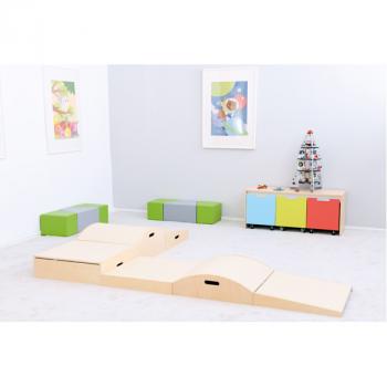 Podest Rampe, Höhe 10 cm, Linoleum beige