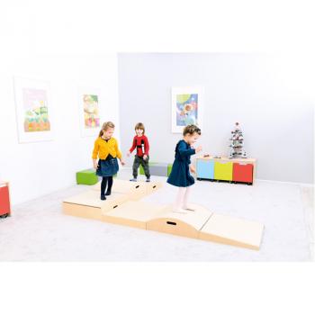 Podest Rampe, Höhe 10 cm, Linoleum beige