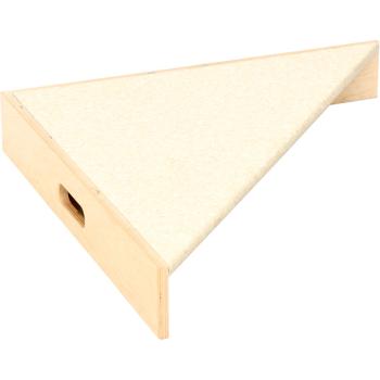Dreieckspodest, Höhe 10 cm, Linoleum beige