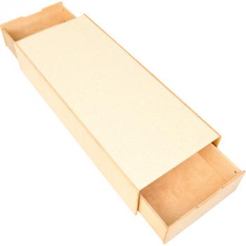 Podest für 2 Schübe, schmale Seite, Linoleum beige