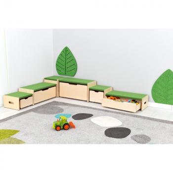 Podestbank, B 66, H 26 cm, hellgrün