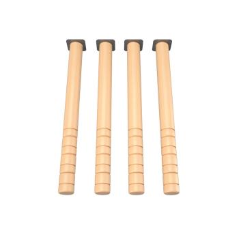 Flexi Tischbeine rund, hvstb. 40-58 cm, 4 Stck., Buche