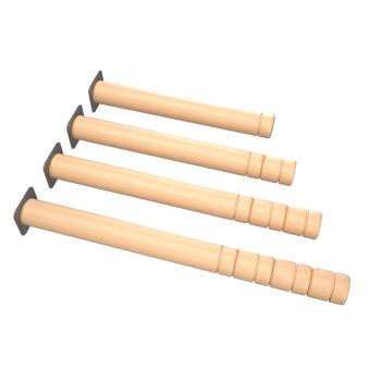 Flexi Tischbeine rund, hvstb. 40-58 cm, 4 Stck., Buche