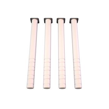 Flexi Tischbeine rund, hvstb. 40-58 cm, 4 Stck., weiss gebeizt