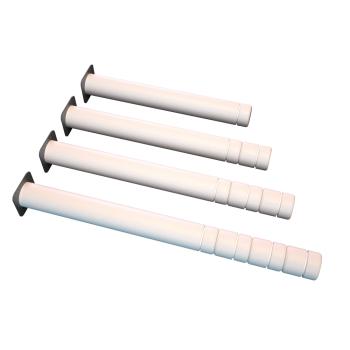 Flexi Tischbeine rund, hvstb. 40-58 cm, 4 Stck., weiss gebeizt
