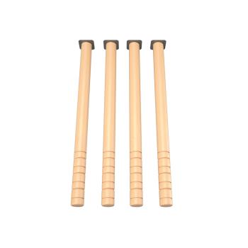 Flexi Tischbeine rund, hvstb. 58-76 cm, 4 Stck., Buche