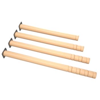 Flexi Tischbeine rund, hvstb. 58-76 cm, 4 Stck., Buche