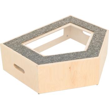 Pentagonalpodest, H 20 cm, mit Fenster