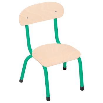 Stuhl Bambino 0, Sitzhöhe 21 cm, für Tischhöhe 40 cm - grün