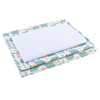 Bettwäscheset, klein, weiss, mit Igelchen