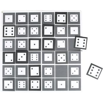 Zweiseitiges Sudoku 6 x 6 - Würfel und Zahlen