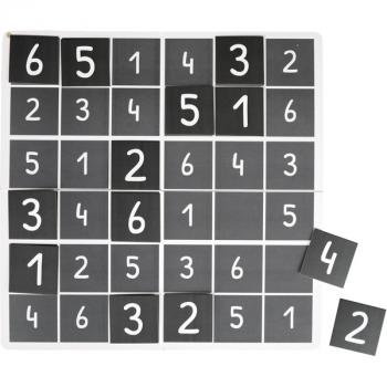 Zweiseitiges Sudoku 6 x 6 - Würfel und Zahlen