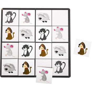 Zweiseitiges Sudoku 4 x 4 - Wildtiere und Haustiere