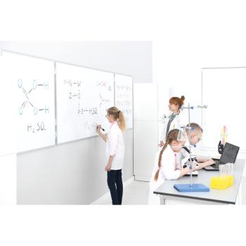 Wandklapptafel Whiteboard ohne Aufdruck, emailliert
