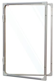 Schaukasten Innenbereich mit Schwenktür, magnetisches Whiteboard, 90 x 120 cm