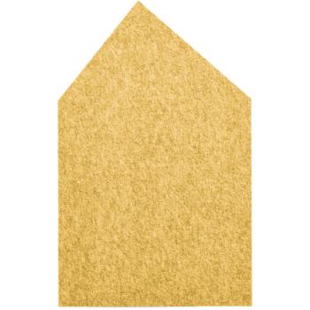 Wandschutz aus PET-Recyclingmaterial, Haus, H 125, gelb