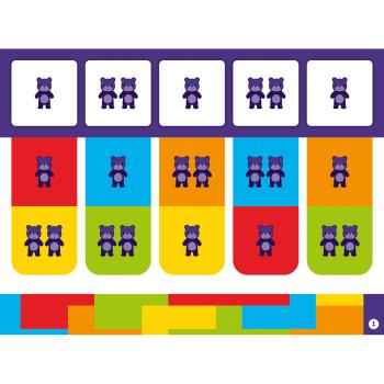 Color Code – Aufgabenkarten - Zahlen von 1 bis 3