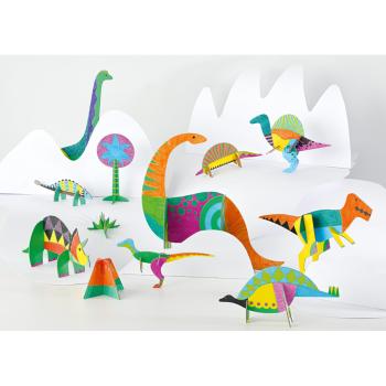 Malen und Stecken: Dinosaurier