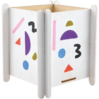 Holz Blumentöpfe zum Selbstgestalten, 4 Stck.