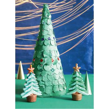 Styropor-Weihnachtsbäume, 5 Stck.