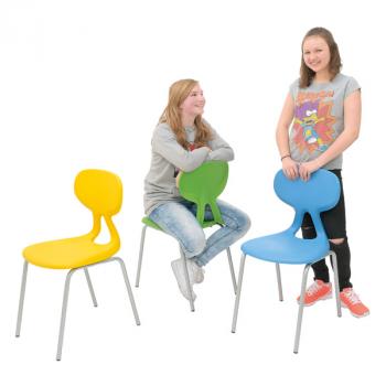 Stuhl Colores 6, Sitzhöhe 46,5 cm, für Tischhöhe 76 cm, blau