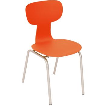 Stuhl Ergo 5, Sitzhöhe 43 cm, für Tischhöhe 71 cm, orange