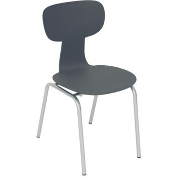Stuhl Ergo 5, Sitzhöhe 43 cm, für Tischhöhe 71 cm, grau