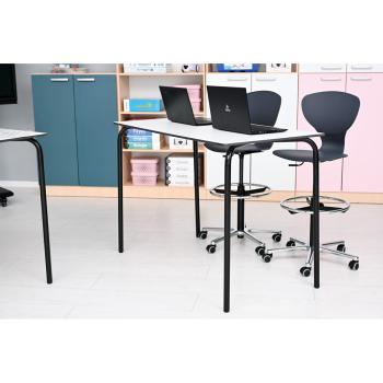 Drehstuhl mit Fussstütze, hvstb. 54 -80 cm