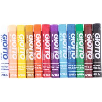 Ölpastellkreiden, 12 Farben