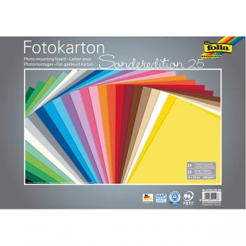 Fotokarton, 25 Blatt 25 Farben, 50 x 35 cm